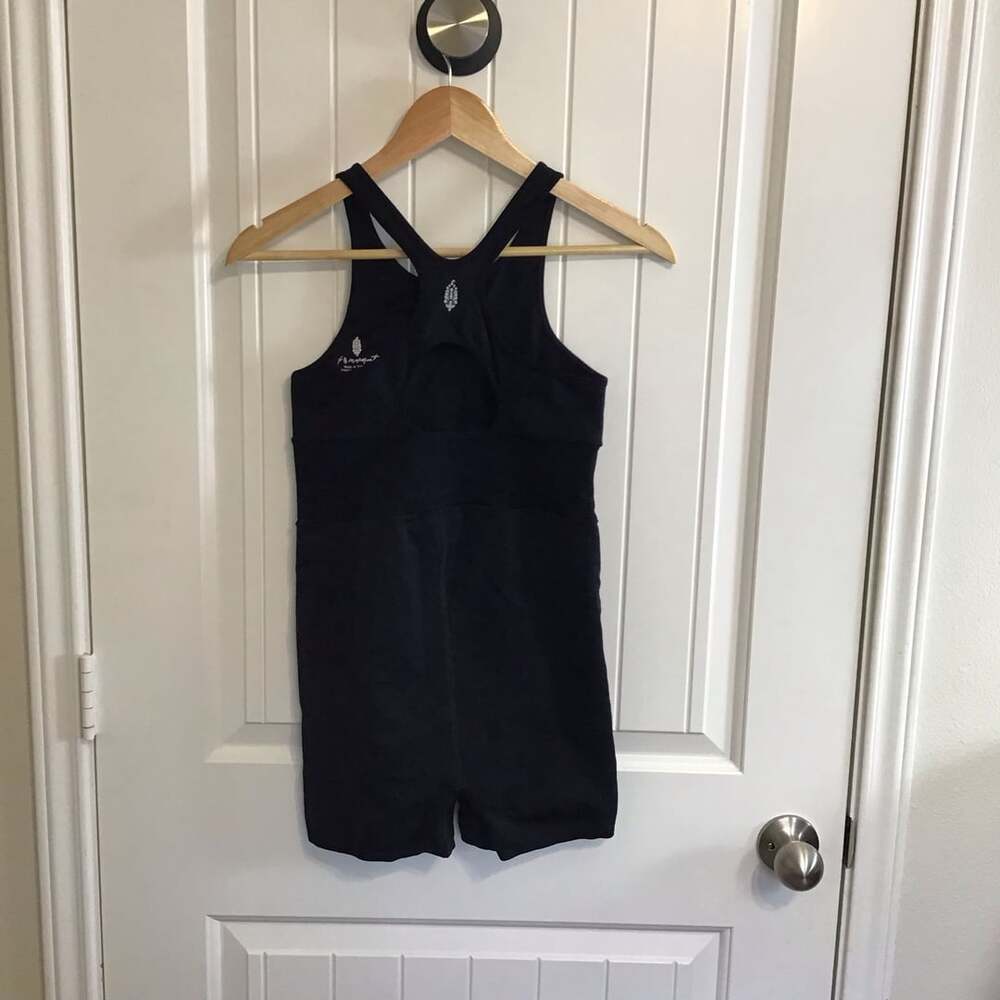 Free People Movement Every Single Time Runsie Black Athletic Romper Sz M / L - Picture 3 of 10